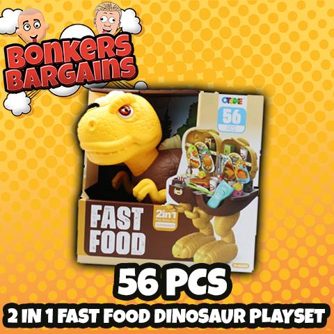 2 in 1 Fast Food Dinosaur Playset